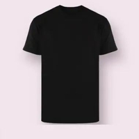 kaos baju polos 30s cotton bamboo (katun bambu)- L Hitam
