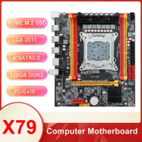 X79 Motherboard Set Kit With Intel LGA2011 Xeon E5 2650 V2 CPU DDR3 1*16GB 1600MHZ ECC RAM Memory NVME M.2 SATA for Intel CPU E5