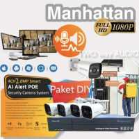 NVR 4CH MANHATTAN ONLINE HP plus POE CABLE CAMERA IP 2WAY AUDIO Onvif