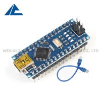 1PCS MINI interface: soldered pin header + power cable (168 chip) ATMEGA168P-AU 44*18MM arduino nano uno development board kit