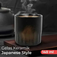 RHE Gelas Keramik Japanese Style - Kenikmatan Minum Teh dan Kopi dalam Gelas Keramik Khas Jepang IH