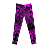 Pink Biohazard (Cybergoth) Leggings gym clothing workout clothes for Womens Leggings