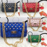 SALE TAS JELLY MATTE WEBE ANYAM DIAMOND 18CM FREE BONEKA DAN SYAL