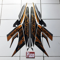 Striping motor / stiker suzuki Satria Fu 150 2014 Full hitam-gold