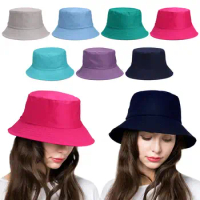 Bucket Hat Women Men Anti-UV Beach Sun Hat Summer Sunscreen Panama Hat Outdoor Foldable Portable Fisherman Cap