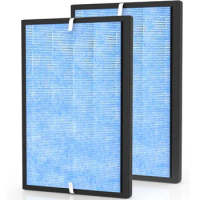 HP8 True HEPA Filter Compatible with SimPure HP8 Air Purifier 4 Stage Air Cleaner, SP-HP8-RF &amp; A180 (2 Pack)