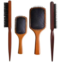 Hairbrush Comb Scalp Hair Care Healthy bamboo comb Wood Comb Professional Healthy Paddle Cushion Hair Loss Massage Brush