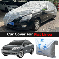 Outdoor Car Cover For Fiat Linea Auto Sun Shade Rain Snow Anti-UV Protection Cover Dust Proof