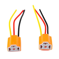 NEW2pcs 9003 h4 h7 LED Ceramic Wire Wiring Harness Connector Sockets bulb pigtail plug h4 h7 LED bulb holders for Car Headlight