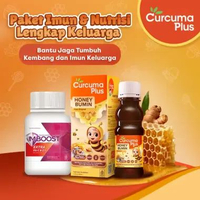 BARU! Curcuma Plus Paket Imun & Nutrisi Lengkap Keluarga (Honey Bumin + Imboost Extra Botol 30 table