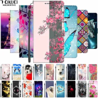 Flip Leather Case For Samsung S23 FE 5G Cover Book Wallet Seascape Stand Coque for Samsung Galaxy S21 S20 FE Covers S23FE Cute