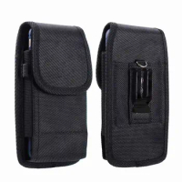 Universal Phone Pouch for ZTE Nubia V18 Z20 Case Belt Clip Holster Oxford Cloth Bag Flip Cover For ZTE NUBIA X 5G