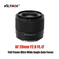 VILTROX AF 20mm F2.8 FE/Z Auto Focus Camera Lens Full Frame Ultra Wide Angle Lens For Sony ZV-E1 A7RV ZV-E10 A7C FX30 Camera