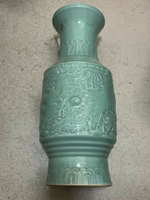 花瓶 豆青釉花瓶，喜歡可以直接拍，直徑13厘米，高34厘米