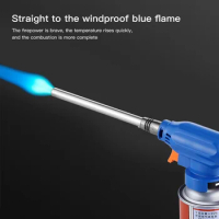 Torch Cooking AutoIgnition Butane Gas Welding-Burner Heating Welding Gas Burner Flame Lighter Metal Flame Gas Torch Blow for BBQ