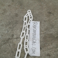 Rantai pvc takada 8 mm plastic chain putih tali rante 8mm per meter