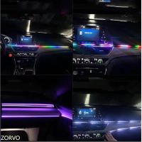 Tiện lợi Dây Đèn LED RGB 5V Cổng USB Trang Trí Nội Thất Xe Hơi Kèm Điều Khiển Từ Xa nháy theo nhạc