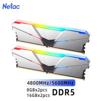 Netac 4800mhz DDR5 32GB 16GB RAM Memoria ddr5 5600mhz ECC chips with Heatsink RGB U-DIMM for Gaming PC Motherboard Desktop