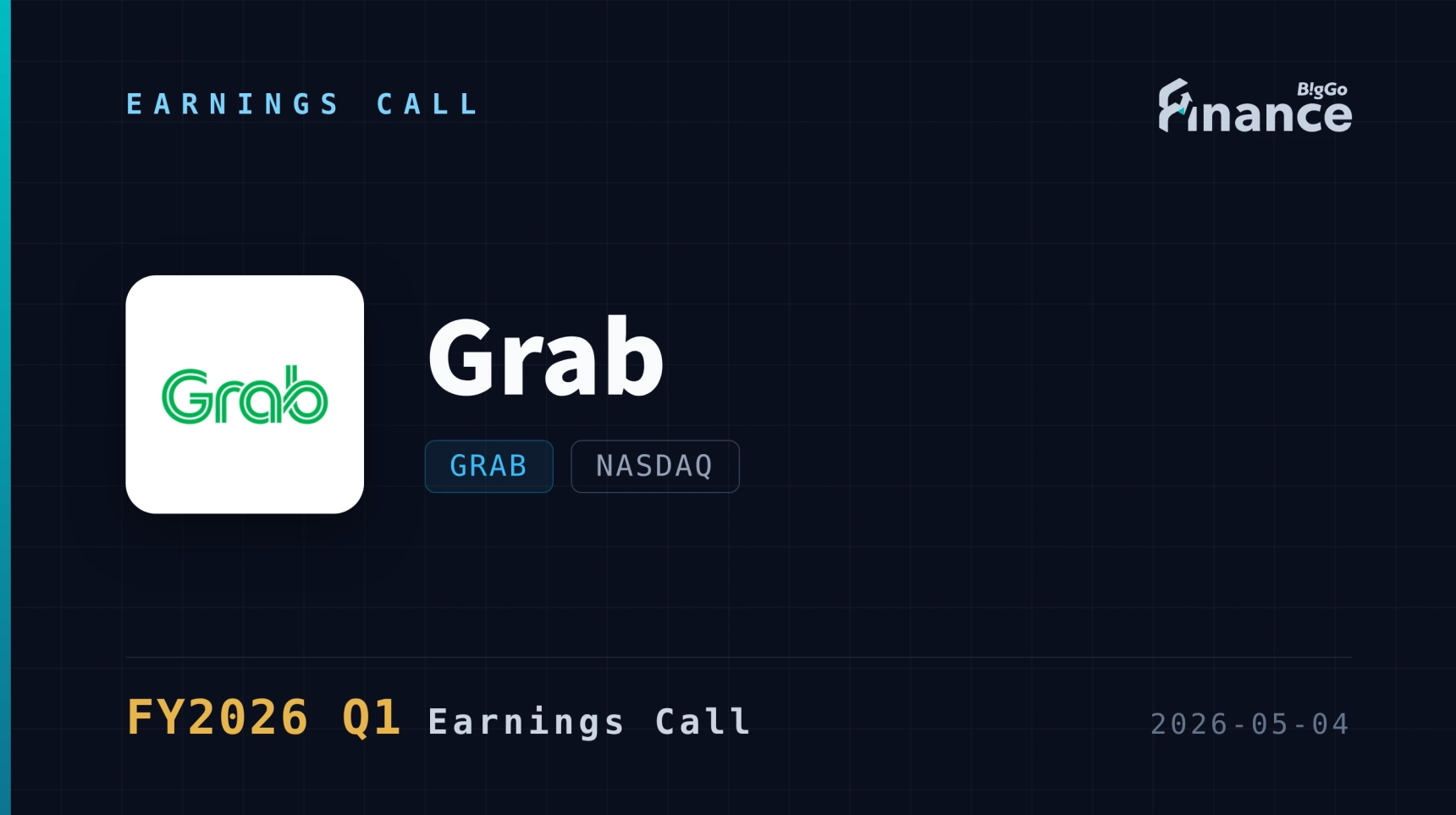 [GRAB Q1 2026 Earnings Call] Grab Delivers Strong Start to 2026: On ...