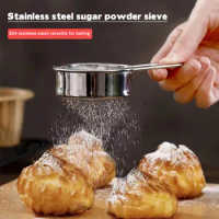 Stainless Steel Flour Sifter Flour Powder Filter Icing Pepper Colander Baking Cooking Tools for Sugar Cake Bread Kitchen Gadgets