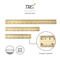 TRG Wooden Ruler 15 20 30 cm RLW-15 RLW-20 RLW-30 - Penggaris Mistar Kayu 15cm 20cm 30cm TRG