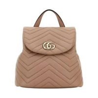 Gucci GG Marmont Mini Backpack Pink Beige Lghw Nude