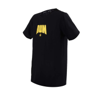 FIRESTAR 男彈性印花短袖T恤-慢跑 路跑 涼感 運動 上衣 反光 D3237-93 黑黃