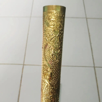 Pendok Solo Kuningan Motif Ukir Naga