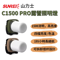 山力士 C1500 PRO 露營照明燈 (防水 露營燈 工作燈 帳篷燈 充電露營燈 汽修燈 戶外照明 多功能照明 長續航 超亮遠射 行動電源)