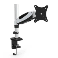 Aluminum Gas Spring 360 Degree 15"-27" Monitor Holder Desk Clamping Mount Full Motion Height Adjustable TV Mount Bracket Arm