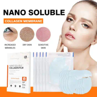 Nano Collagen Film Paper Soluble Facial Mask Anti Aging Hydrolyzed Moisturizing Fade Face Skin Film Firming Line Care Lifti W8H5