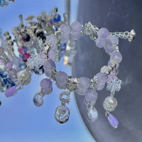 Gelang Manik Kristal Kaca Premium Glass Beads Crack Aesthetic Wanita