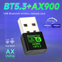 AX900 WiFi 6 USB Bluetooth 5.3 อะแดปเตอร์ 2IN1 Dongle Dual Band 2.4G & 5GHz USB WiFi Network Wireles