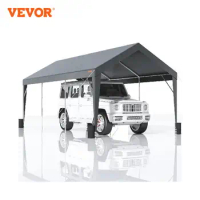 VEVOR Carport 10x20ft Heavy Duty Car Canopy Garage with 8 Reinforced Poles and 4 Weight Bags UV Resistant Waterproof Tarp