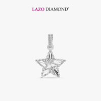 LAZO DIAMOND Beaded Star-cut Star Pendant in 375/9K White Gold