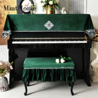 European-style Modern Piano Cover Light Luxury Piano Towel Full Cover Dust-proof Single Double Stool Cover Piano Cloth Cover