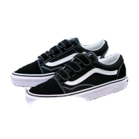 Sepatu formal pria vns Velcro Classic black white Casual Shoes