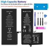 High Capacity Battery For iPhone 6G 6S 8 Plus Replacement Bateria For Apple iPhone 11 Pro SE SE2 Battery Renewal with Tools