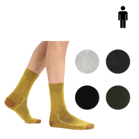 【Icebreaker】男 中筒中毛圈健行襪-橄欖綠/黑 IB105101(羊毛襪/健行襪/美麗諾)