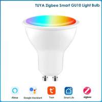 Zigbee Smart Home LED Bulb Spot Night Light Lamp 5W GU10 RGBCW Tuya Smartthings Works Alexa Google Home Philips Hue-compatible
