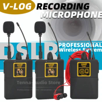 DSLR Lavalier Mic Tie Clip Mike Lapel Wireless Microphone System For NIKON D3300 D3400 D3500 D5000 D 3300 3400 3500 5000 Camera