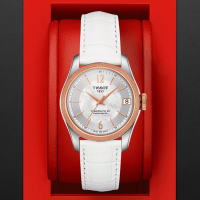 TISSOT天梭 官方授權 俏麗玫瑰金機械腕錶 母親節 禮物 32mm/T1082082611700