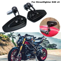 For Ducati Streetfighter 848 Streetfighter V4 V4S 2020-2022 Motorcycle Handlebar Mirror CNC Handlebar Rearview Mirror
