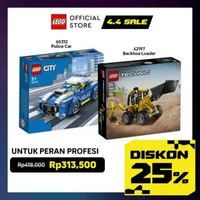 Best Seller Bundle - LEGO City Police 60312 Police Car + LEGO Technic 42197 Backhoe Loader
