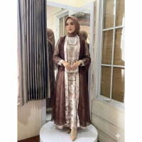 Dres set outer organza mewah elegant