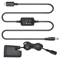 USB-C Convertor Cable DR-E6 DC Coupler Kit Replace LP-E6 Battery for Canon EOS 70D/7D 60D/6D EOS 5D Mark II III EOS 5DS Cameras