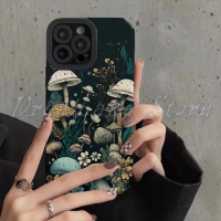 Abstract Art Mushroom Phone Case for Iphone 11 Pro Max 12 13 Iphone 14 Pro Max Iphone 15 Pro Max Case