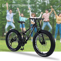 26-inch MTB 4.0 fat tires soft tail off-road beach snow mountain Bike full suspension Fatbike shoulder speed Downhill Bicycle