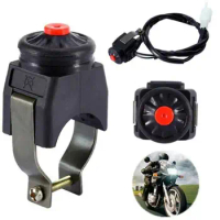 Motorcycle Kill Switch Red Push Button Horn Starter Dirt Bike For 22mm Handlebar ATV Four Wheel ATV Modification Start Switch