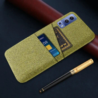 Card Case For vivo Y72 5G Case Luxury Fabric Dual Card Phone Cover For vivo Y52 5G Phone Cases for v